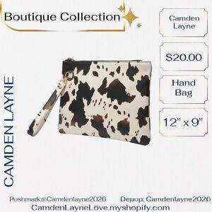 Camden Layne Cow Print Handbag